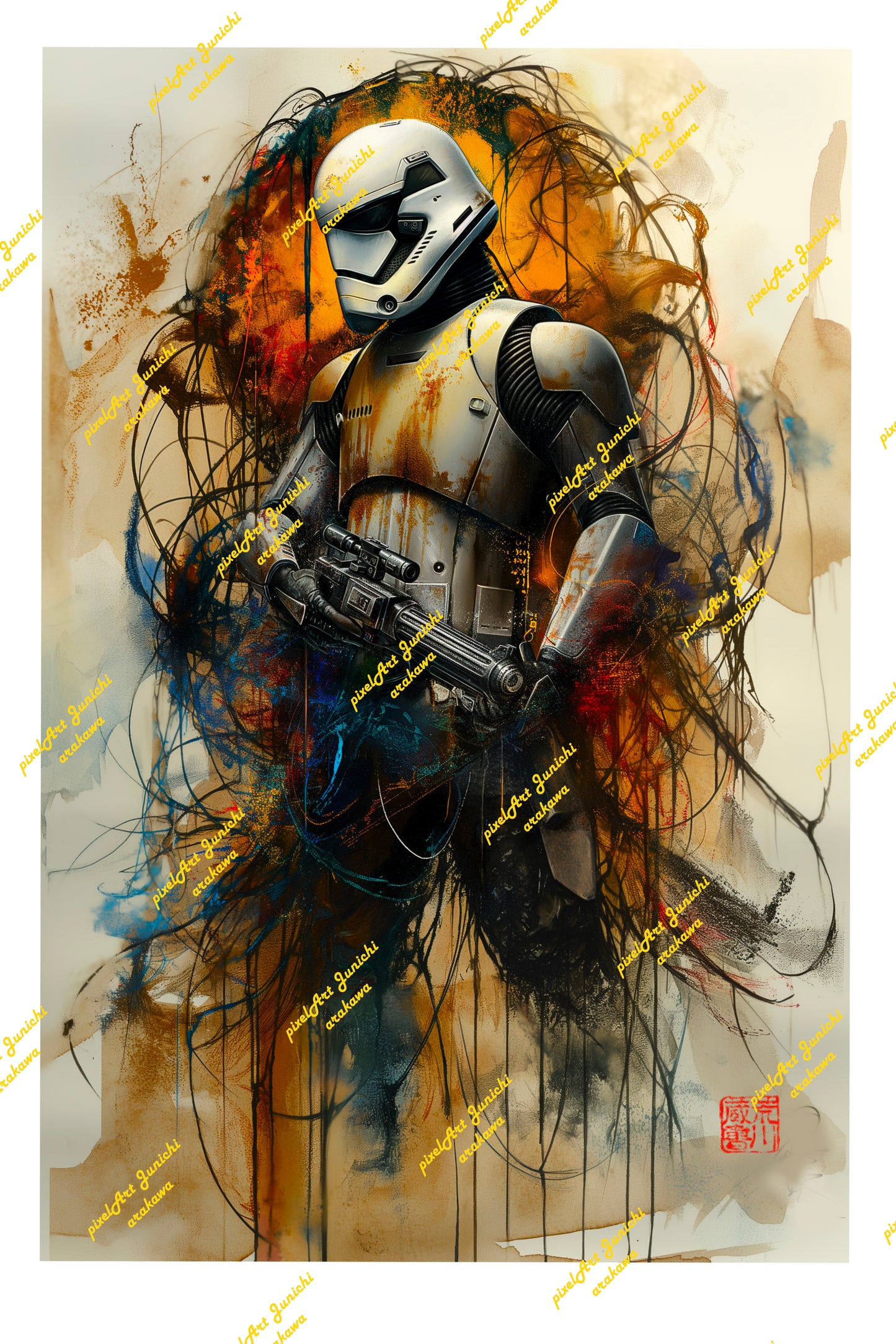 Storm watercolor Samurai 2