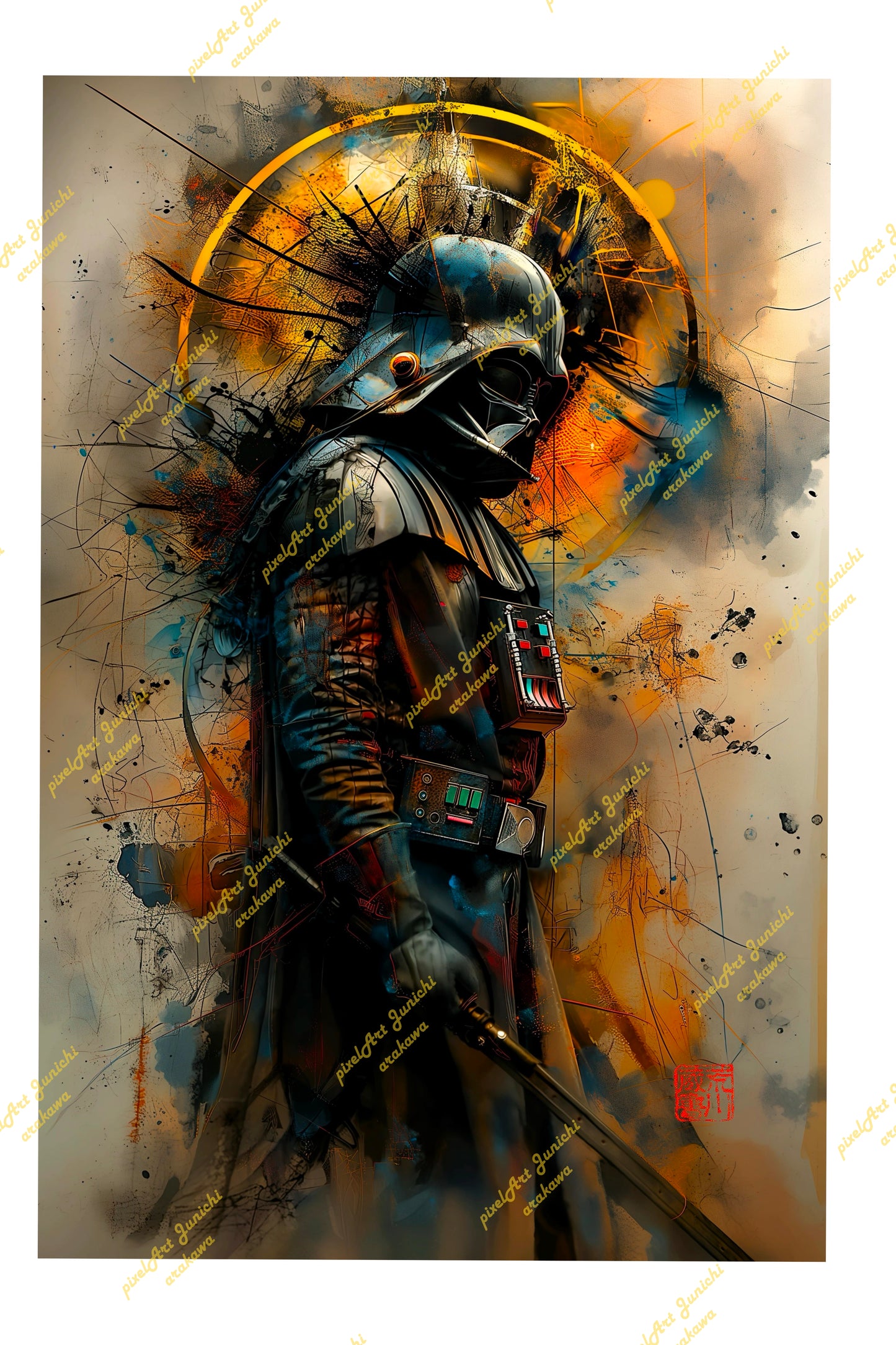 Darth watercolor Samurai