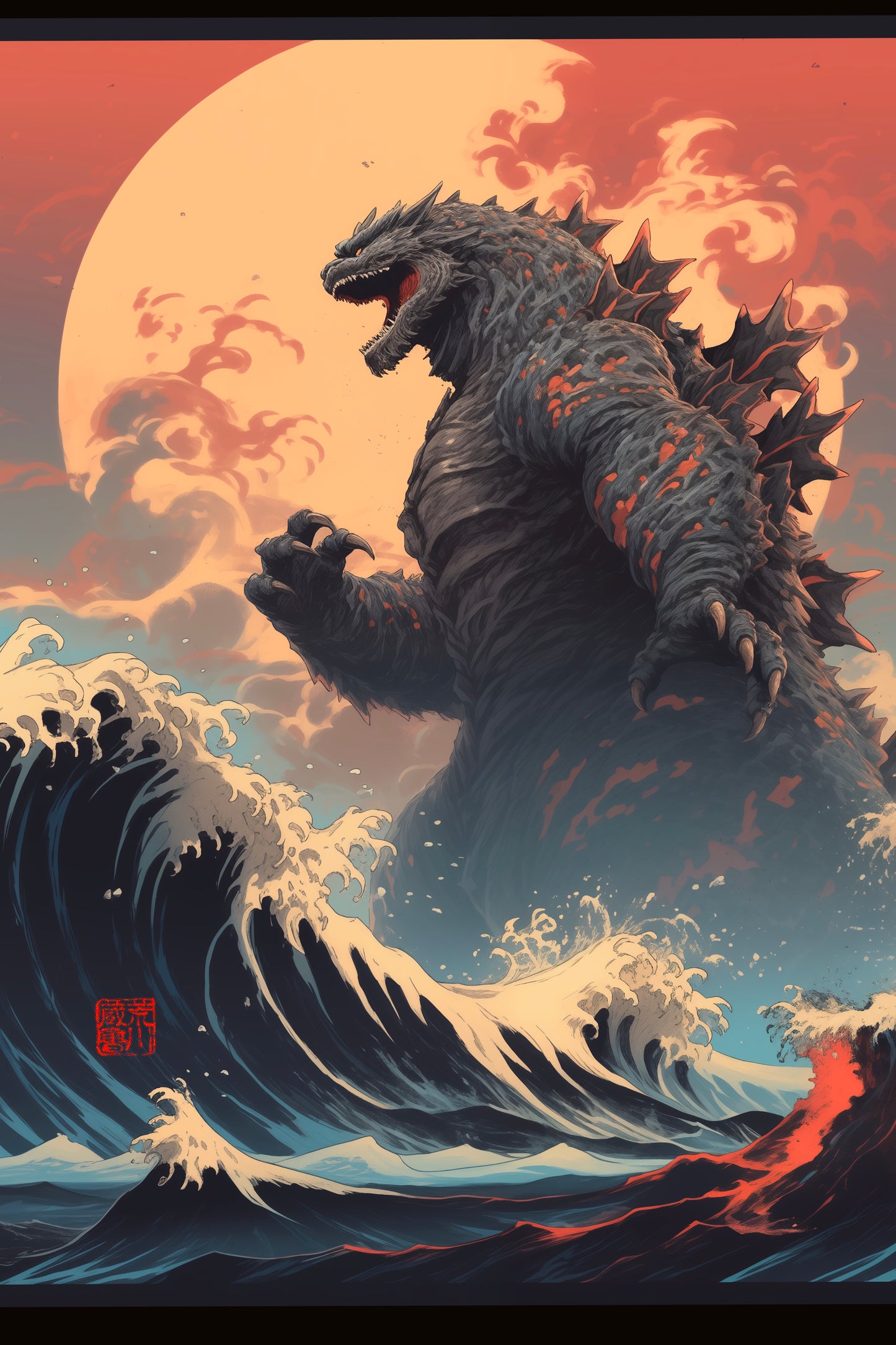 Godzilla Great Wave